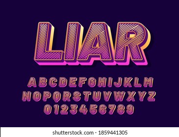 3d urban hype text effect. Font alphabet custom styles. Typography for poster headline .