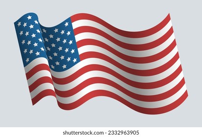 3D USA flag for independence and election day.