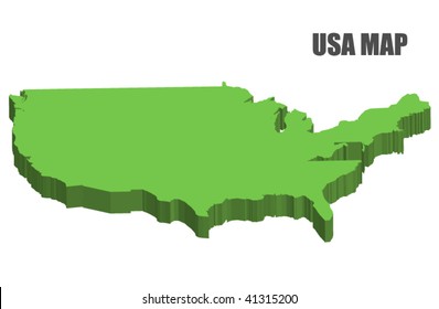 3D USA map