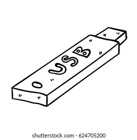 3D USB Flash Drive. Abstract flash drive. Vector illustration.