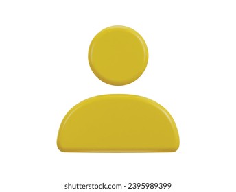 Ilustración vectorial de icono avatar de usuario 3d