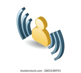 3D User Communication Signal Network Connectivity Digital