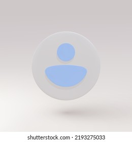3d User  icon. Human icon. Business avatar symbol user profile icon. Vector illustration.