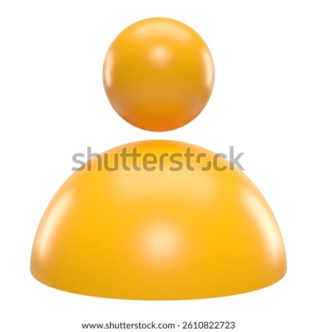 3d user icon. user profile symbol. Vector illustration