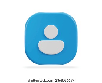 3d user profile icon illustration