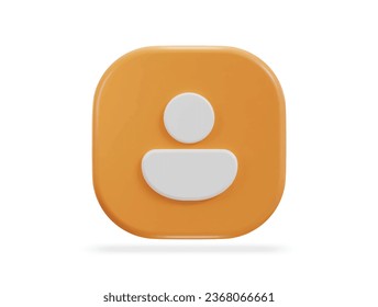 3d user profile icon illustration