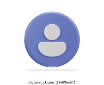 3d user profile icon illustration