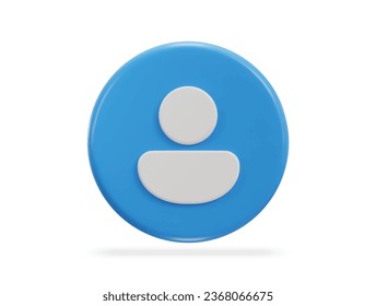 3d user profile icon illustration