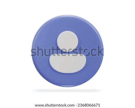 3d user profile icon illustration