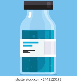 3D Vaccine in a bottle. Vaccination against
the Covid-19 coronavirus. Cartoon Vector
illustration. Concept for medicine and
healthcare, vaccination and fight against
coronavirus. Vector Illustration 