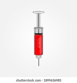 3d vaccine design vector isolated on white background