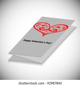 3D Valentine's Day Vector Card