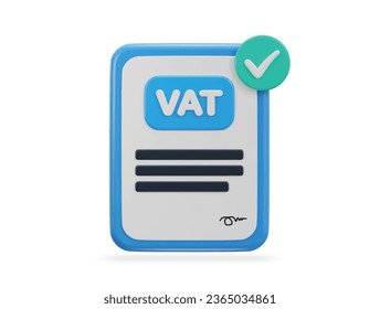 3d vat vector icon illustration