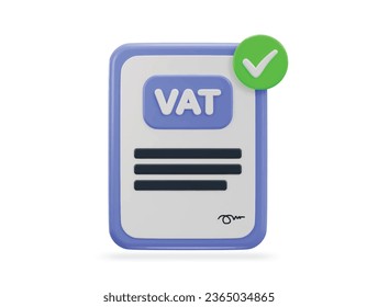 3d vat vector icon illustration