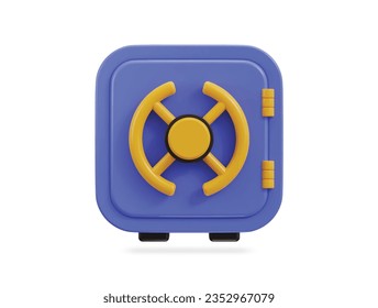 3d vault icon vector illustration