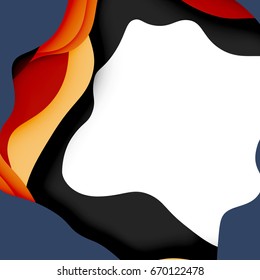 3d vector abstract background with cut shapes, business presentation, flyer template