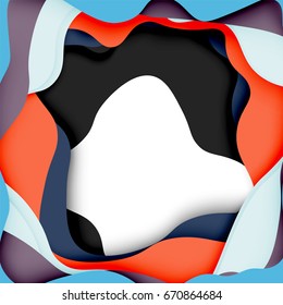 3d vector abstract background with cut shapes, business presentation, flyer template