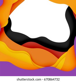 3d vector abstract background with cut shapes, business presentation, flyer template