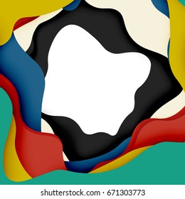 3d vector abstract background with cut shapes, business presentation, flyer template