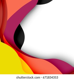 3d fondo abstracto vectorial con formas de corte, presentación empresarial, plantilla de volante