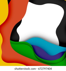 3d vector abstract background with cut shapes, business presentation, flyer template