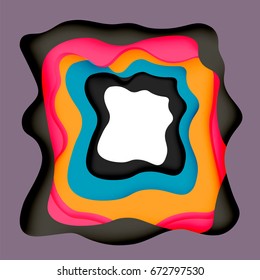 3d vector abstract background with cut shapes, business presentation, flyer template