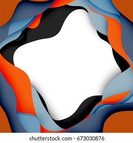 3d vector abstract background with cut shapes for business presentation, flyer template