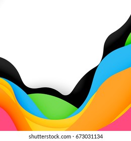 3d vector abstract background with cut shapes, business presentation, flyer template