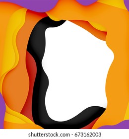 3d vector abstract background with cut shapes, business presentation, flyer template