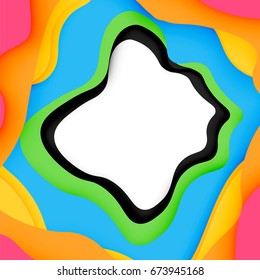 3d vector abstract background with cut shapes, business presentation, flyer template