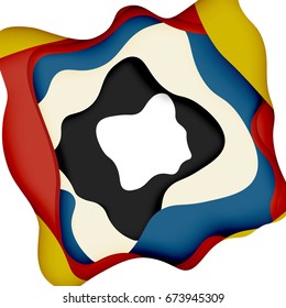 3d vector abstract background with cut shapes, business presentation, flyer template