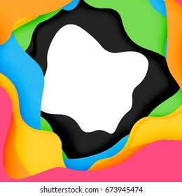 3d vector abstract background with cut shapes, business presentation, flyer template