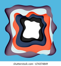 3d vector abstract background with cut shapes, business presentation, flyer template