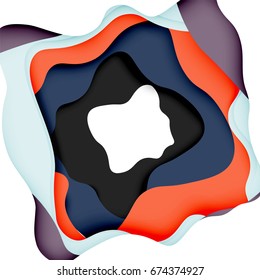 3d vector abstract background with cut shapes, business presentation, flyer template