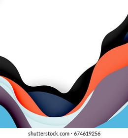 3d vector abstract background with cut shapes, business presentation, flyer template