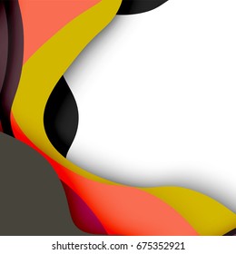 3d vector abstract background with cut shapes, business presentation, flyer template