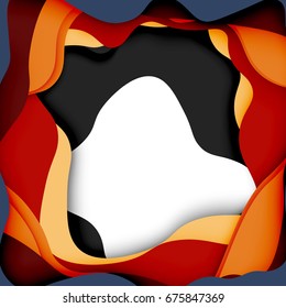 3d vector abstract background with cut shapes, business presentation, flyer template