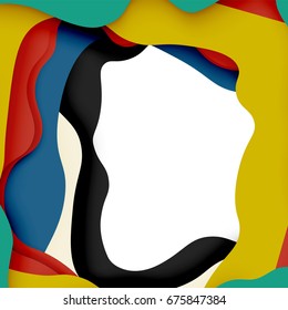 3d vector abstract background with cut shapes, business presentation, flyer template