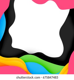 3d vector abstract background with cut shapes, business presentation, flyer template