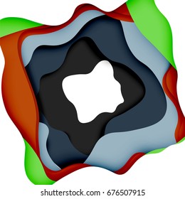 3d vector abstract background with cut shapes, business presentation, flyer template