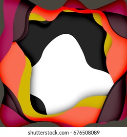 3d vector abstract background with cut shapes, business presentation, flyer template