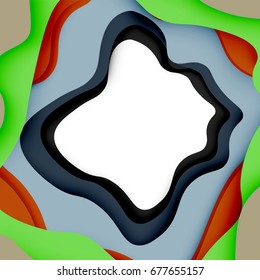 3d vector abstract background with cut shapes, business presentation, flyer template