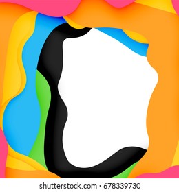 3d vector abstract background with cut shapes, business presentation, flyer template