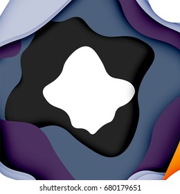 3d vector abstract background with cut shapes, business presentation, flyer template