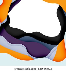 3d vector abstract background with cut shapes, business presentation, flyer template