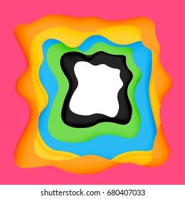 3d vector abstract background with cut shapes, business presentation, flyer template