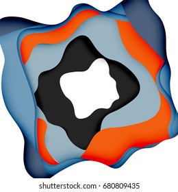 3d vector abstract background with cut shapes, business presentation, flyer template