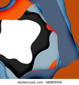 3d vector abstract background with cut shapes, business presentation, flyer template