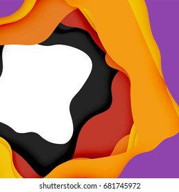 3d vector abstract background with cut shapes, business presentation, flyer template