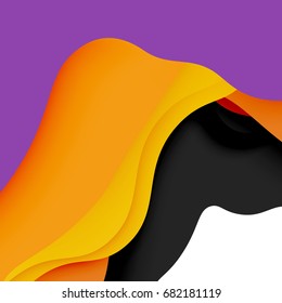 3d vector abstract background with cut shapes, business presentation, flyer template